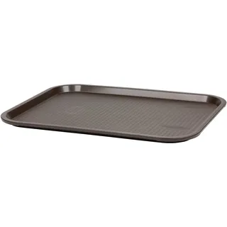 Grunwerg P-1418BR/6 6er Set Fast Food Essentablett aus Kunststoff – Rechteckig, Braun, 18“ x 14“, Plastik, Braun