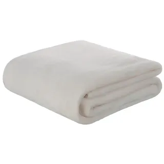 Brandsseller Flanelldecke Supersoft Kuscheldecke Tagesdecke Wohndecke - Uni - 180 x 220 cm - Creme