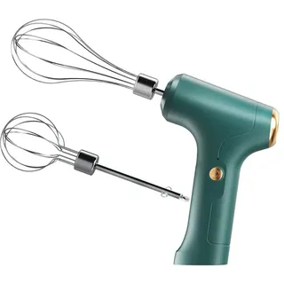 Elektrischer Schneebesen, Tragbarer Handmixer USB Wiederaufladbare Handheld -Eierschläger für Schlag, Mischen, Pudding (Grün)