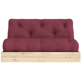 Karup Design Schlafsofa »Flip Sofabed, Made in Europe, mehrere Farben, vielseitig einsetzbar« inkl. handgefertigte Futonmatratze, FSC®-zertifiziertes Massivholz, rot