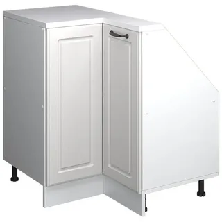 Vichy Unterschrank Eck-Küchenschrank für Dachschrägen R-Line 75,6 x 81,6 x 75,6 cm Weiß