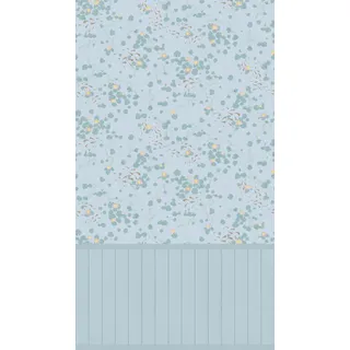 A.S. Création Kinderzimmer-Tapete Lilly & Luis - Strapazierfähige Vliestapete in Seerosen-Optik - 8,80 m x 0,53 m - Bunt, Türkis – 770731