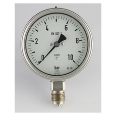 Erik Færgemann Chemical pressure gauge 12 x ø100 0-16 bar low mounted with