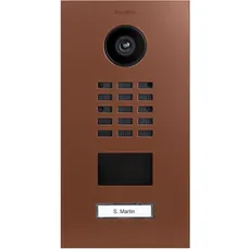 DoorBird D2101V IP Video Türstation, Kupferbraun (RAL 8004) | Video-Türsprechanlage mit 1 Ruftaste, RFID, HD-Video, Bewegungssensor