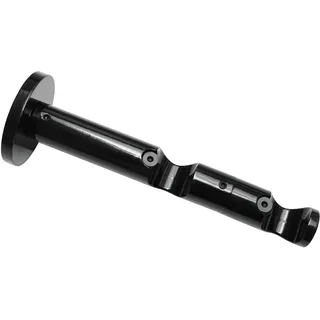 GARDINIA 31031 Doppeltraeger für Gardinenstangen 2-läufig offen, Serie Chicago, Durchmesser 20 mm, schwarz