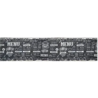 BIANCHERIAWEB Küchenteppich, rutschfest, Menü-Muster, Küchenläufer, Maße: 50 x 230 cm, hergestellt in Italien, mit Digitaldruck Sprinty, zuschneidbarer und schmutzabweisender Teppich