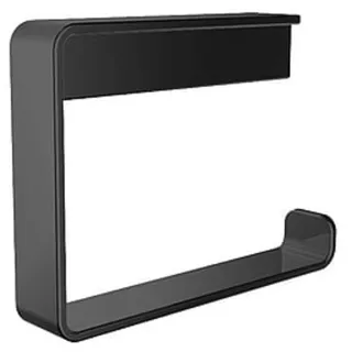 EMCO Loft Toilettenpapierhalter zur Wandmontage, moderner Papierhalter ohne Deckel, hochwertiger Papierhalter aus Aluminium, schwarz matt