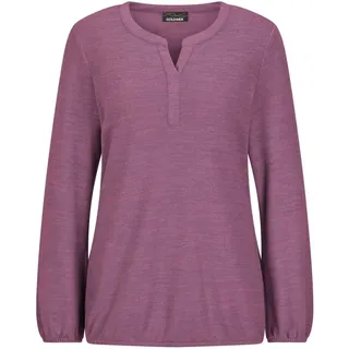 GOLDNER Langarmshirt »Kurzgröße Elegante Rundhals-Bluse mit Zierblende«, pink