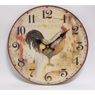 Casa Padrino Designer Wanduhr Pendeluhr 34 cm Antik Look - Nostalgie Nostalgische Wohn Einrichtung