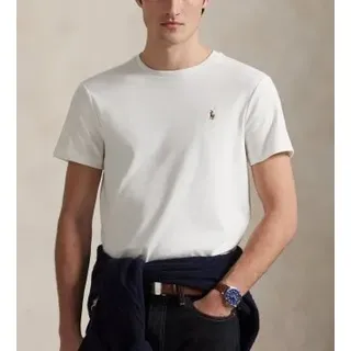 Polo Ralph Lauren für Herren. 710740727002 Kundenspezifisches Slim Fit Baumwoll-T-Shirt weiß (XXL), Lässig, Baumwolle, Kurzarm
