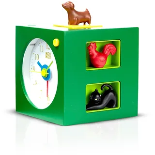 KOOKOO KidsAlarm Grün, Kinderwecker mit 5 Bauernhoftieren und echten Aufnahmen