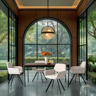 FurnitureR Moderner Warteraumtisch 120x70x75cm | Elegant mit Holzoptik & Metallgestell | Empfangstisch | Lounge Tisch