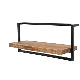 Kawola Wandregal Ergea Holz Akazie , Naturfarben , 65x30x25 cm , Wohnzimmer, Regale, Wandregale