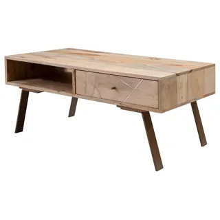 Wohnling Couchtisch SIKAR Braun Mangoholz 95 x 50 x 42 cm