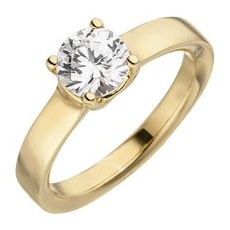 SIGO Damen Ring 585 Gold Gelbgold 1 Diamant Brillant 1,0 ct. Diamantring Solitär