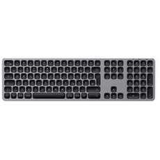 SATECHI Aluminium-Bluetooth-Tastatur mit Ziffernblock – Kompatibel mit 2022 MacBook Pro/Air M2, 2021 MacBook Pro M1 Pro & Max, 2021 iMac, 2021 iPAd Pro M1, 2020 Mac Mini und mehr