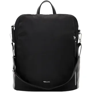 Rucksack TAMARIS "Rucksack TAS Larissa", Damen, Gr. B/H/T: 34cm x 36cm x 15cm, schwarz (schwarz 100), Polyester, Rucksäcke Rucksack