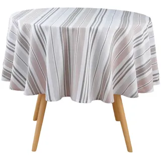 Douceur d'Intérieur Melina Tischdecke, rund (Durchmesser 180 cm), Baumwolle und recycelter Polyester (GRS-Zertifiziert)