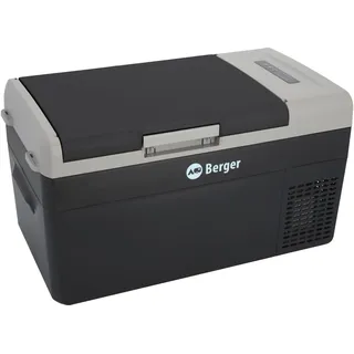 BERGER Tragbare Kompressor Kühlbox MC 20 Liter | Elektrische Kühlbox ideal für Camping mit Elektronischer Anzeige | Leistungsstarke Kühlung, 12/24/230 V | Perfekt für Reisen & bei jedem Wetter