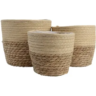 Ksd Set Jutekörbe 20x17 Cm 3 Einheiten - Brown - One Size