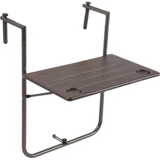 Garden Pleasure TABORA Balkonhängetisch 60 x 60 x 73 cm Braun