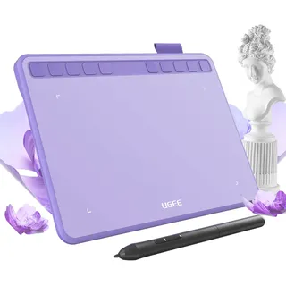 UGEE S640 6.3x4 Zoll Small Zeichentablett mit Stift 8192 Druckempfindlichkeit 10 Express-Tasten Stifttablett Kompatibel mit Windows Mac Linux Android