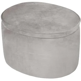 roba Kinderhocker oval 42 x 27 x 33 cm Kiefer grau