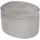 Kinderhocker oval 42 x 27 x 33 cm Kiefer grau