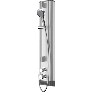 KWC Duschpaneel, F5, Hydr, Edelstahl, Thermostat, Hb-garnitur - Silber