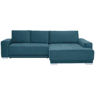 Cantus Ecksofa , Blau , Textil , Füllung: Schaumstoff , Ottomane rechts, L-Form , 293x195 cm , Stoffauswahl, seitenverkehrt erhältlich, Hocker erhältlich, Rücken echt , Wohnzimmer, Sofas & Couches, Wohnlandschaften, Ecksofas