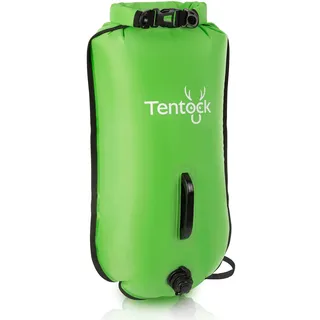 Tentock Schwimmboje Schwimmhilfe Erwachsene Outdoor Wassersport Neu aufgerüstet für 2025 Schwimmen Dry Wet Bag Schwimmkissen wasserdichte Nasstasche Waterproof Kinder Pull Buoy 28L(Grün)