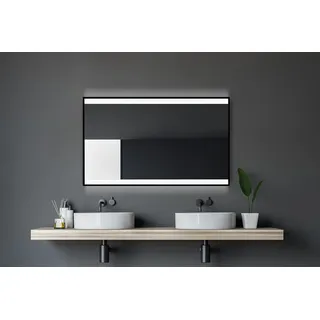 DSK Talos Black Shine Badspiegel mit Beleuchtung matt schwarz