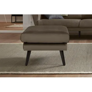 otto home Hocker "Bille", braun, B:58cm H:45cm T:58cm, Struktur (100% Polyester);Struktur fein (100% Polyester);Samtoptik (100% Polyester);Luxus-Microfaser weich (100% Polyester), Hocker, Sitzhocker, mit Eiche-Beinen, Design by Morten Georgsen