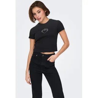 ONLY Kurzarmshirt »ONLKIRA S/S BLING O-NECK SHORT TOP JRS«