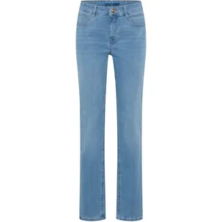 Stretch-Jeans MAC "Angela", Damen, Gr. 34, Länge 30, summer light blau basic, Denim/Jeans, Obermaterial: 98% Baumwolle, 2% Elasthan, figurbetont lang, Jeans Stretch-Jeans, schmal geschnitten