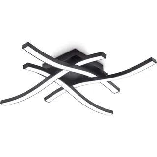 B.K.Licht 1xLED 20W geschwungen schwarz