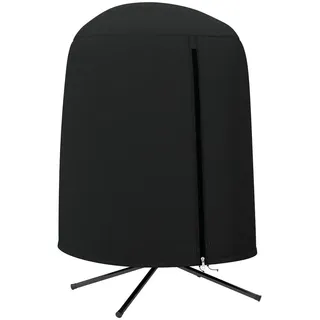 Outsunny Abdeckung Hängesessel, Oxford, Schwarz , Textil , 128x190x128 cm , Gartenzubehör, Abdeckung für Gartenmöbel