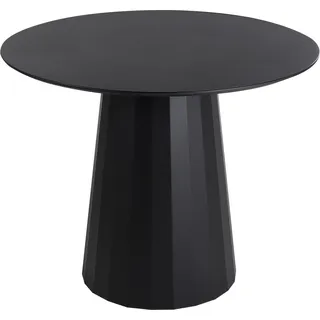 BELIANI Esstisch Schwarz MDF-Tischplatte Rund ø 100 cm mit Säulenfuß Stahl für 4 Personen Minimalistisch Modernes Design Esszimmer Ausstattung Möbel - Schwarz
