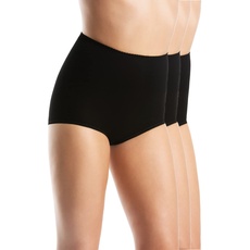 Teyli Damen 3er Pack Unterwäsche Frauen Pantys aus Hochwertiger Bambusfaser - Taillenslips Damen (DE/NL/SE/PL, Alphanumerisch, S, Regular, Regular, Schwarz)