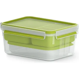 Emsa CLIP & GO Lunchbox Grün, transparent - 2.2 L