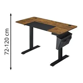 Songmics Schreibtisch elektrisch höhenverstellbar Braun / Schwarz