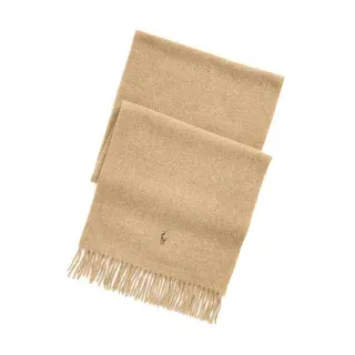 Polo Ralph Lauren für Herren. 449959359004 Brauner Fransenschal aus Wolle (OSFA), Lässig