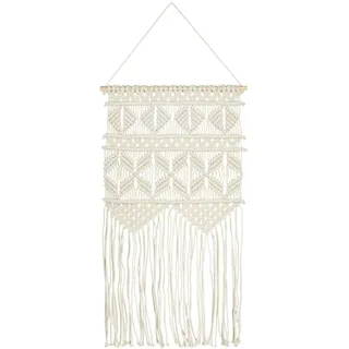 Makramee Wandbehang 40x80 cm Baumwolle - Creme, Bunt