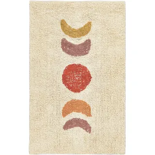 Beliani Badematte Beige 50 x 80 cm Esme , Beige, Orange, Gelb, Rot , Textil , Rechteckig , 50x80 cm , Heimtextilien, Badtextilien, Badematten