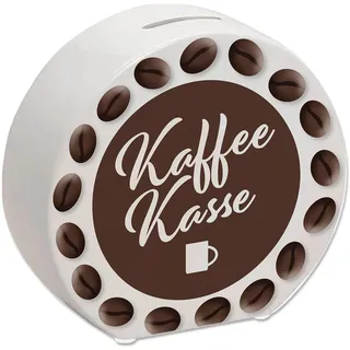Kaffeekasse Spardose zum Thema Trinkgeld als Geschenk für Frisöre besondere Sparbüchse um auf einen Wunsch zu sparen für Liebhaber von Kaffeepausen