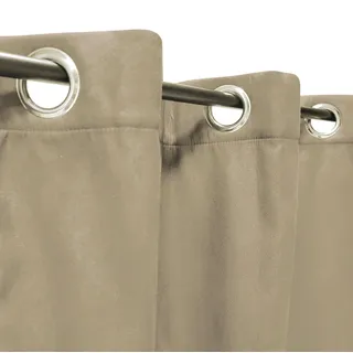 Atout Ciel Thermovorhang aus Veloursleder, gefüttert, Fleece, 140 x 180 cm, fertig zum Aufhängen, Taupe