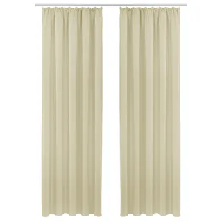 Vorhang OTTO HOME "SOLA" Gr. 1, beige (cream), B:130cm H:145cm, Polyester, Polyester, Gardinen, Vorhang, Breite:130 cm, 1 Schal, einfarbig, Verdunkelung
