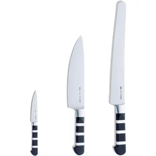 F. DICK 1905 - Kochmesser Set (für Profi- und Hobbyköche, 3er Set, 56 HRC, einfache Reinigung) 81974400, Stahlfarben (Stainless Steel)