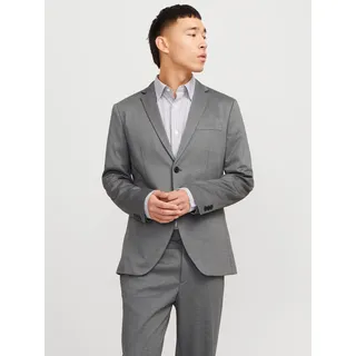 JACK & JONES Sakko »JPRJAXON Jersey Blazer mit Stretch für stylischen Look« meliert, modisch, slim fit, Materialmix, grau