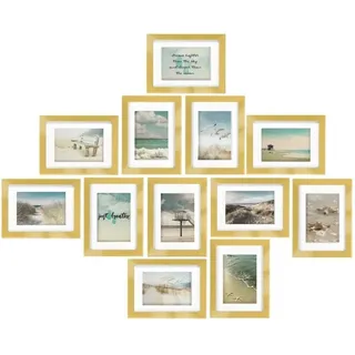 Bomoe Ocean Bilderrahmen MDF Gold 12tlg